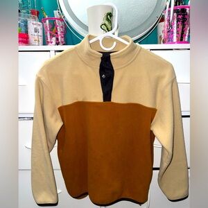 OLD NAVY Large 10/12 Micro Fleece 1/4-Snap-Button Pullover Sweater Boys